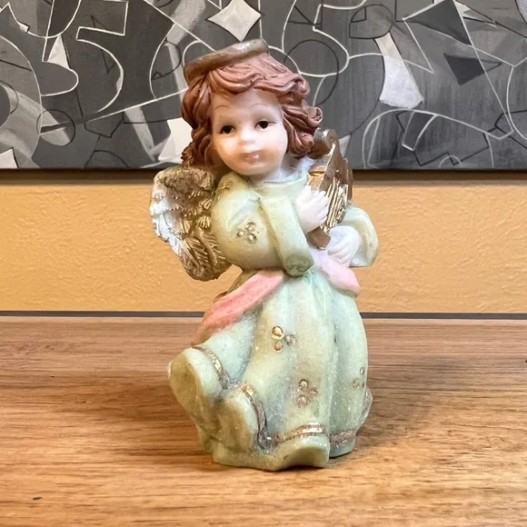 Angel with Harp Figurine - Picture 5 of 5